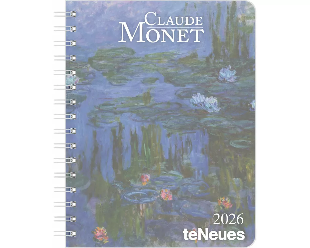 teNeues - Claude Monet Diary 2026 – Buchkalender 17x22 cm | Wochenkalender Deluxe mit Impressionismus-Motiven für Monet-Fans & Kunstliebhaber