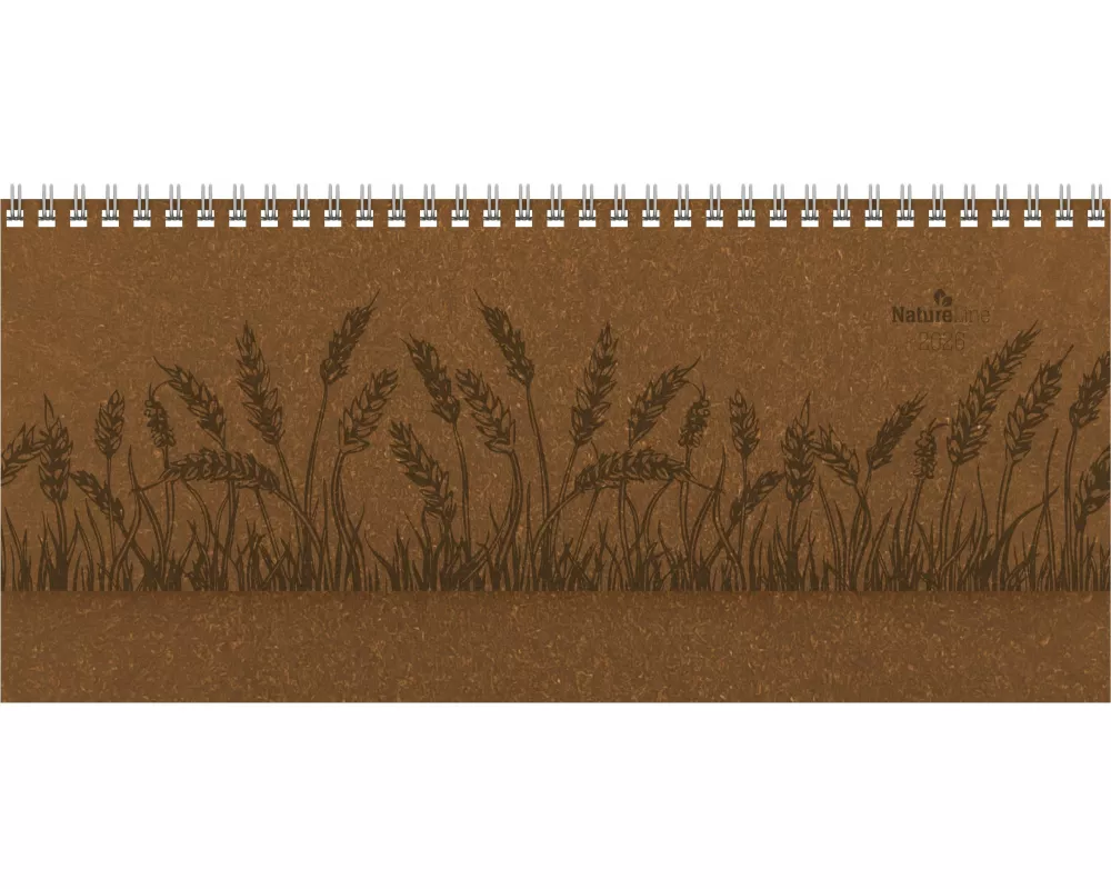 Alpha Edition - Tisch-Querkalender Nature Line Malt 2026 – Tischkalender quer 29,7×13,5 cm mit Wochenübersicht & Notizbereich, nachhaltiger Büroplaner