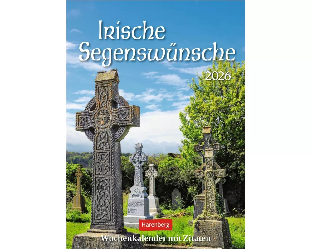 Irische Segenswünsche Wochenkalender 2026 - mit Zitaten