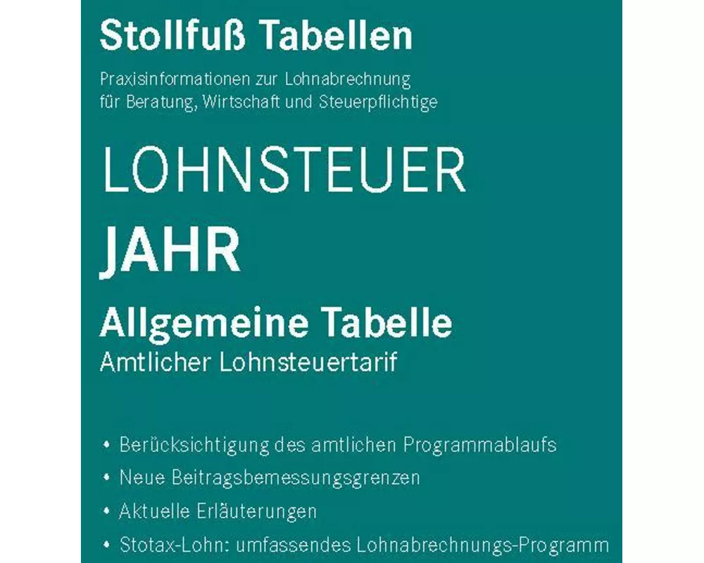 Tabelle, Lohnsteuer 2025 Jahr