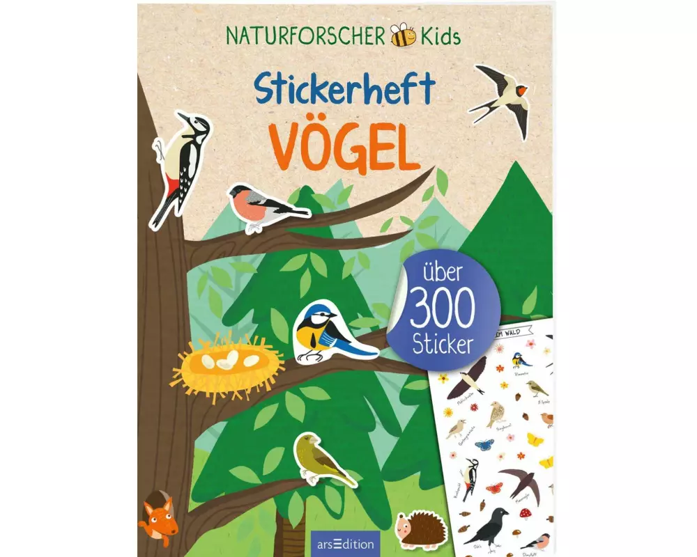Naturforscher-Kids – Stickerheft Vögel