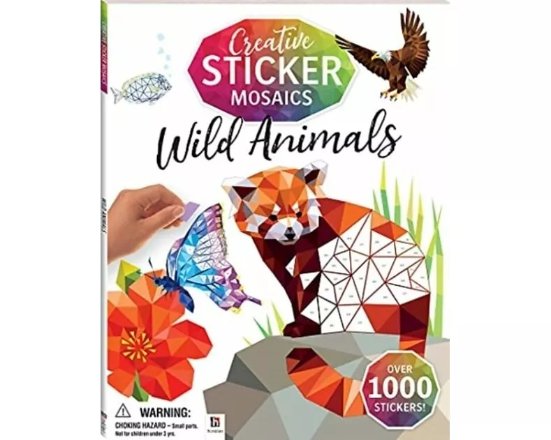 Creative Sticker Mosaics: Wild Animals