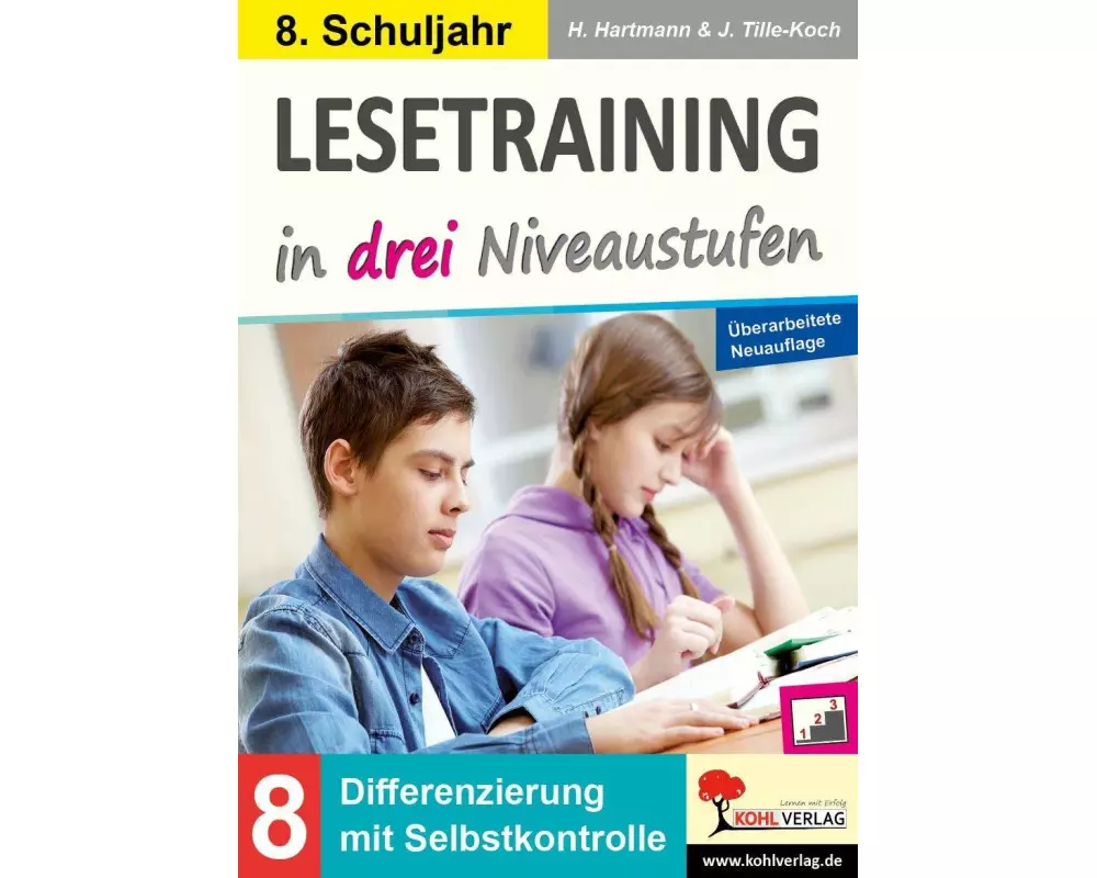 Lesetraining in drei Niveaustufen / Klasse 8
