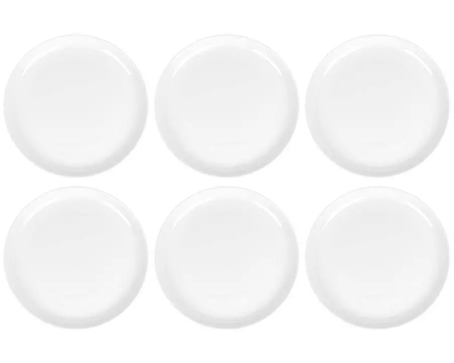 FURBER Frühstücks- & Dessertteller Ø 21 cm, 6 Stück, Weiss