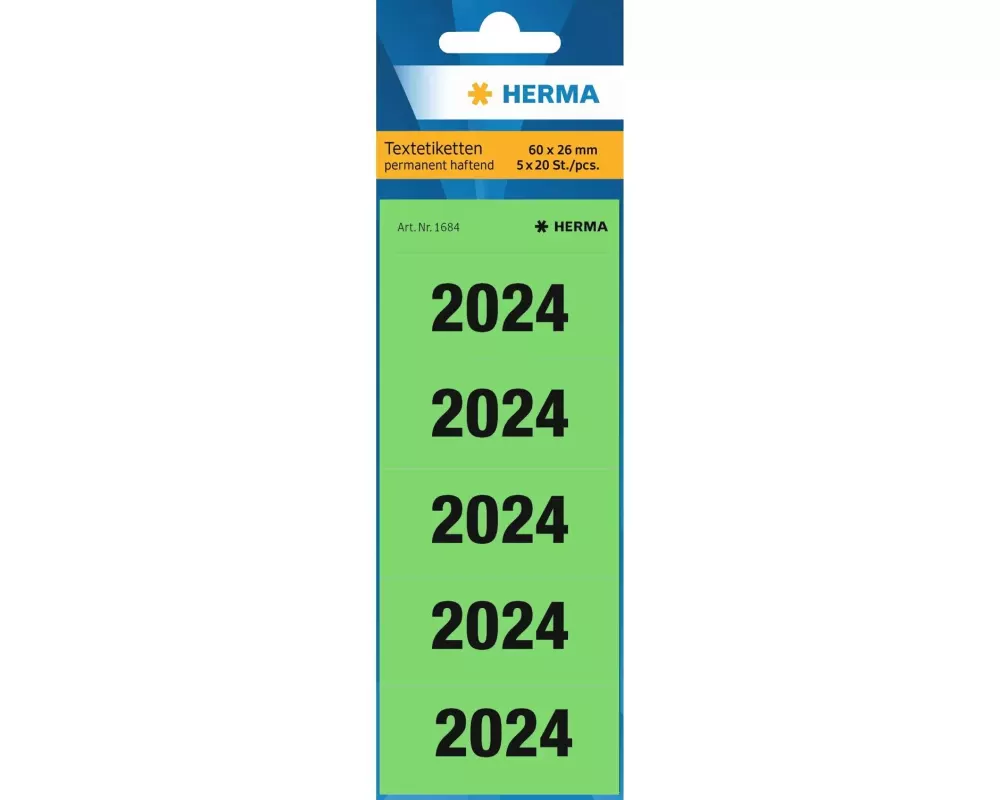 HERMA Text-Etiketten 100 Stück, Grün, 60 x 26 mm