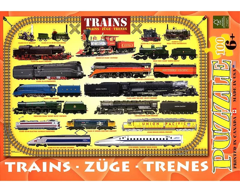 Kinder Puzzle 100 Teile - Trains