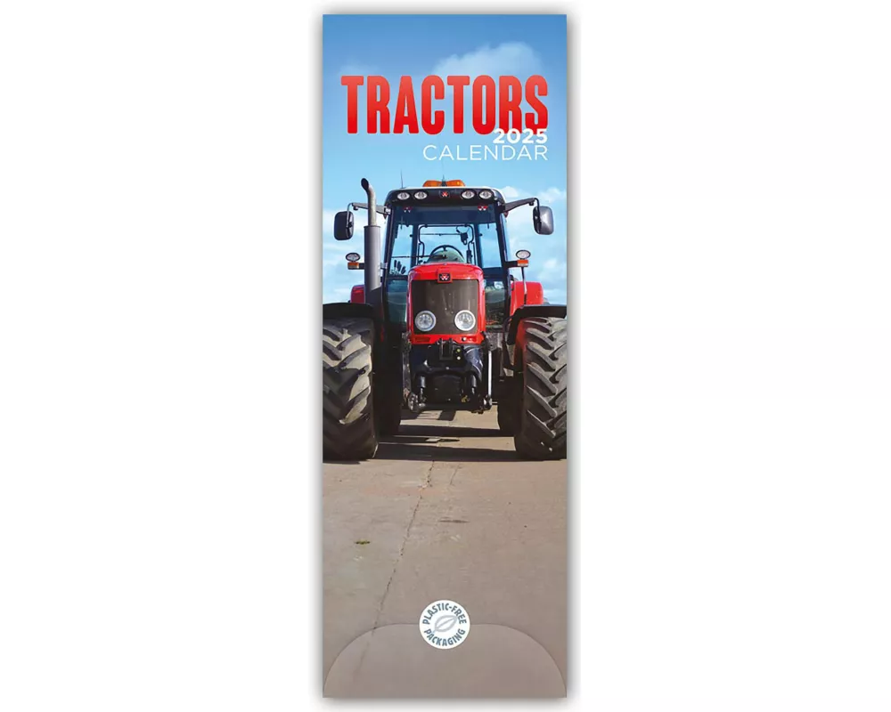 Tractors Slim Calendar 2025