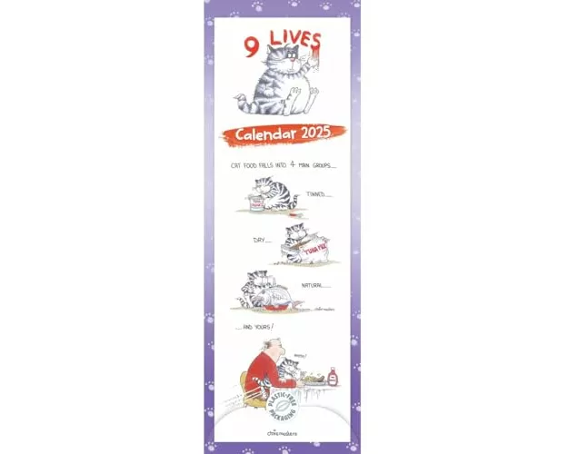 9 Lives Slim Calendar 2025
