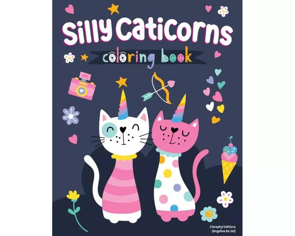 Silly Caticorns Coloring Book
