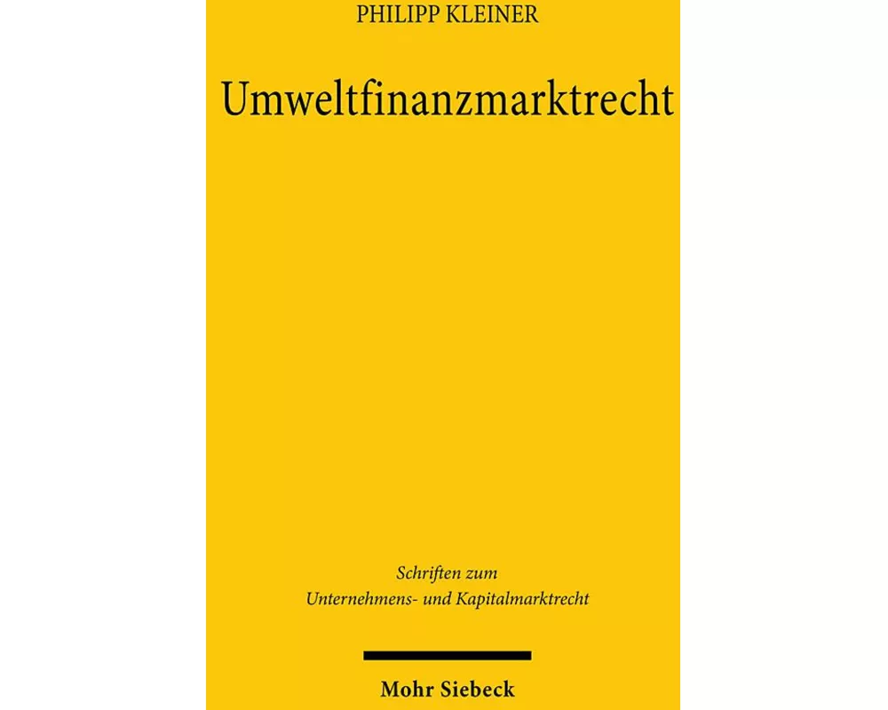 Umweltfinanzmarktrecht
