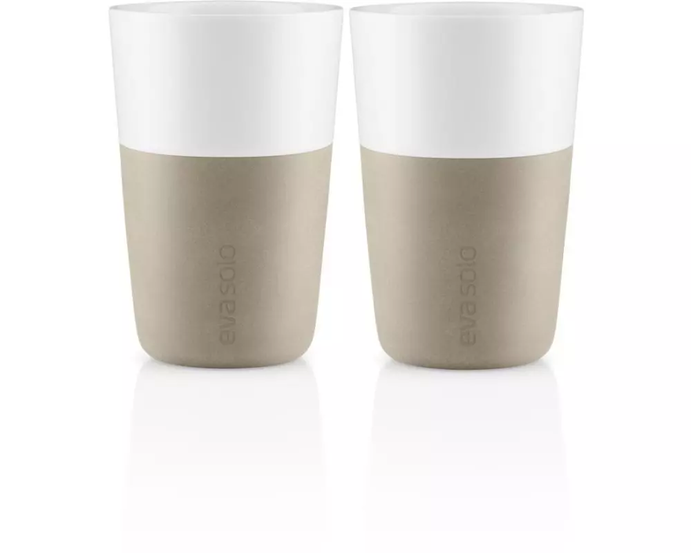 Eva Solo Latte Macchiato Becher 360 ml, 2 Stück, Beige/Weiss