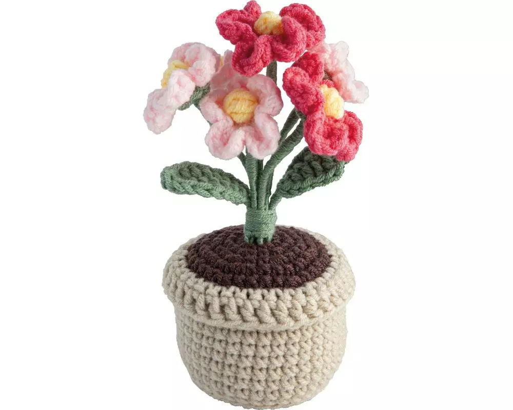 Basteln Häkelset Blume Mehrfarbig