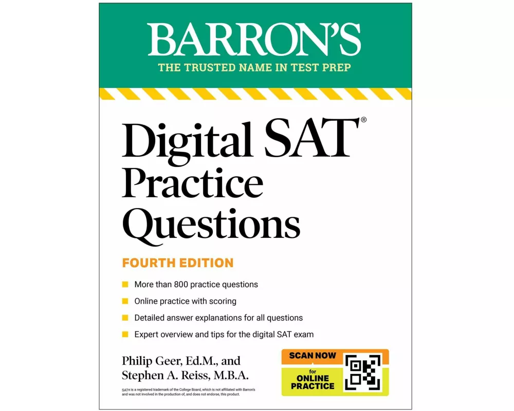 Digital SAT Practice Questions: More than 800 Questions for Digital SAT Prep 2025 + Tips + Online Practice