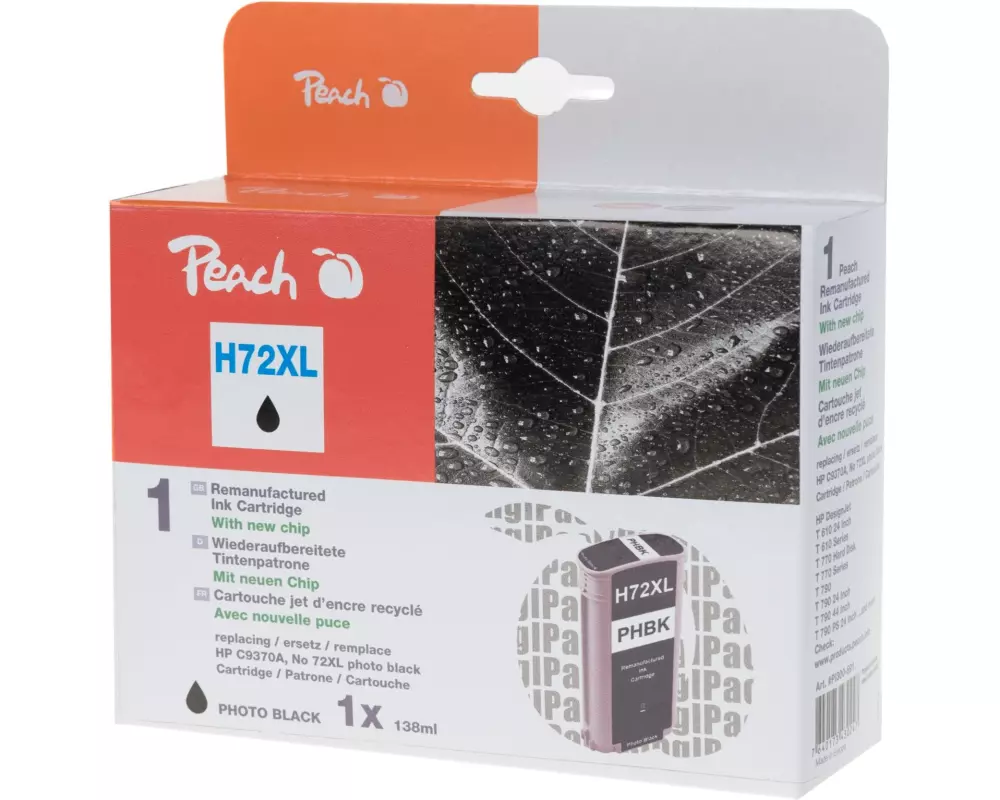 Peach Tinte HP Nr. 72XL (C9370A) Photo Black