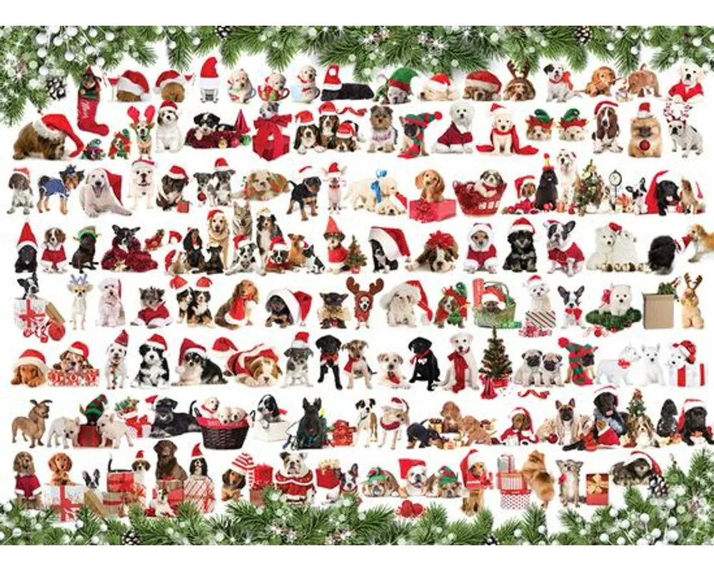 Puzzle 1000 Teile - Holiday Dogs