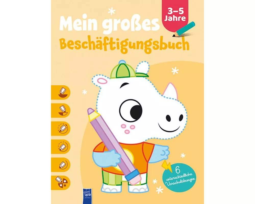 Mein großes Beschäftigungsbuch 3-5 Jahre (Cover Nashorn)