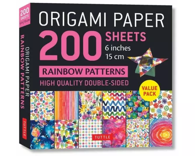 Origami Paper 200 sheets Rainbow Patterns 6" (15 cm)