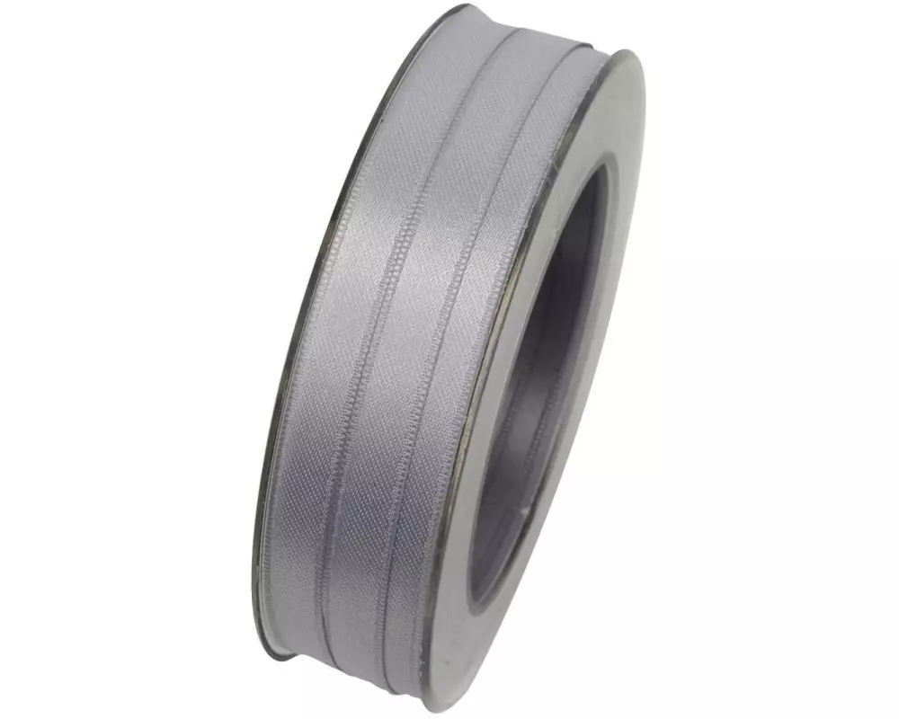 GOLDINA Satinband 10 mm x 25 m, Silber, 1 Stück