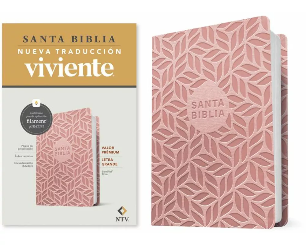 Biblia Valor Prémium Ntv, Letra Grande Con Filament (Sentipiel, Rosa)