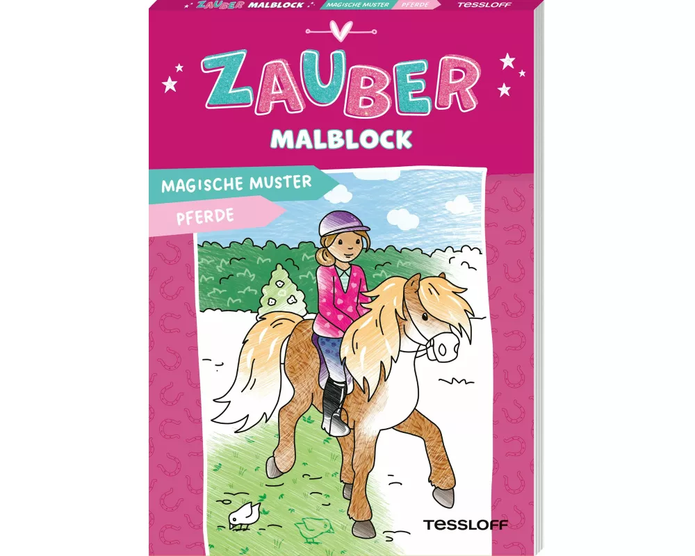 Zaubermalblock. Magische Muster. Pferde