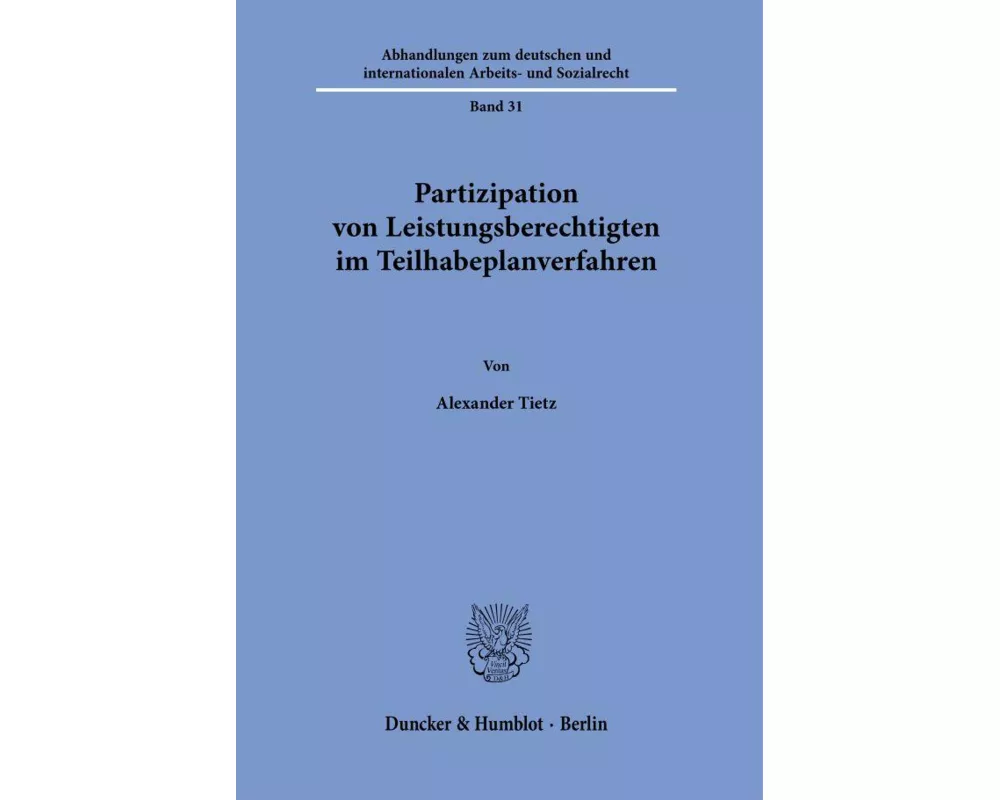 Partizipation von Leistungsberechtigten im Teilhabeplanverfahren