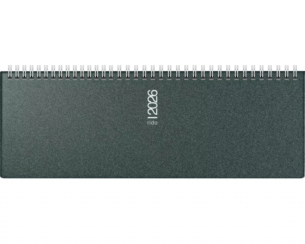 rido/idé 7036133906 | Querterminbuch Mod. septant 2026 | 305×105 mm, Kunststoff, grau