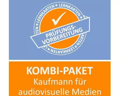Kombi-Paket Kaufmann für audiovisuelle Medien Lernkarten