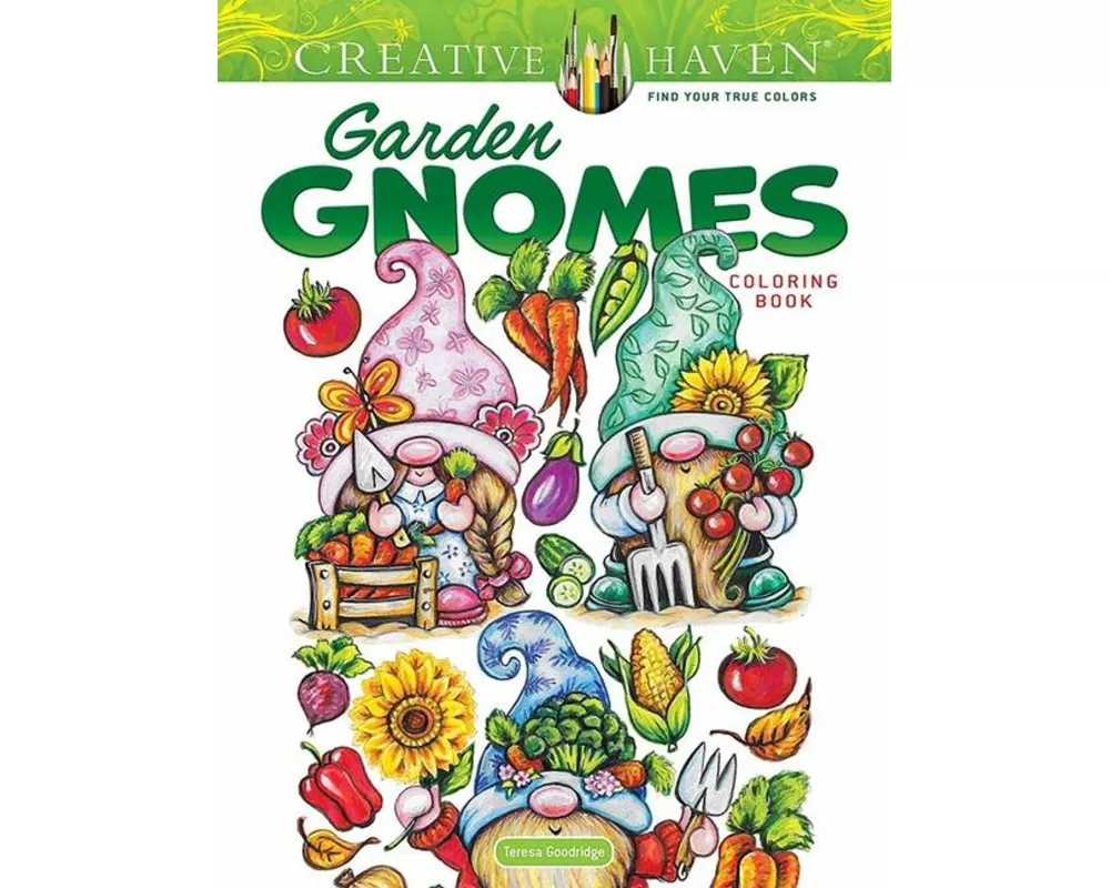 Creative Haven Garden Gnomes Coloring Book