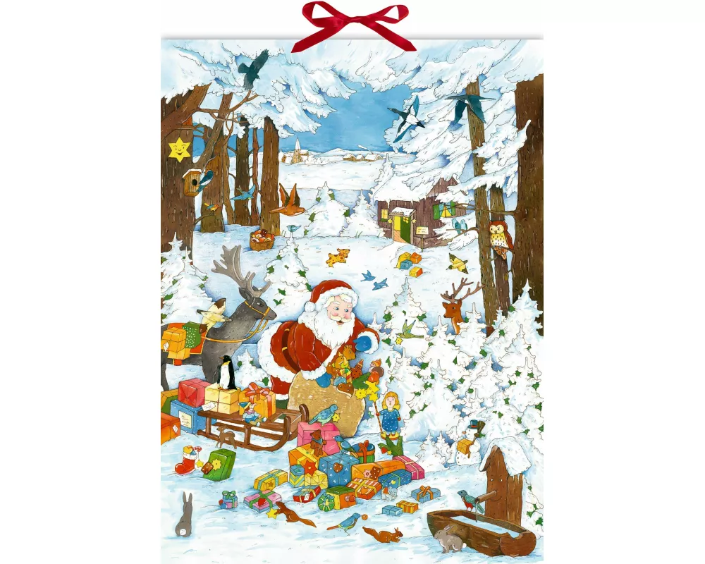Wand-Adventskalender – Bescherung im Winterwald