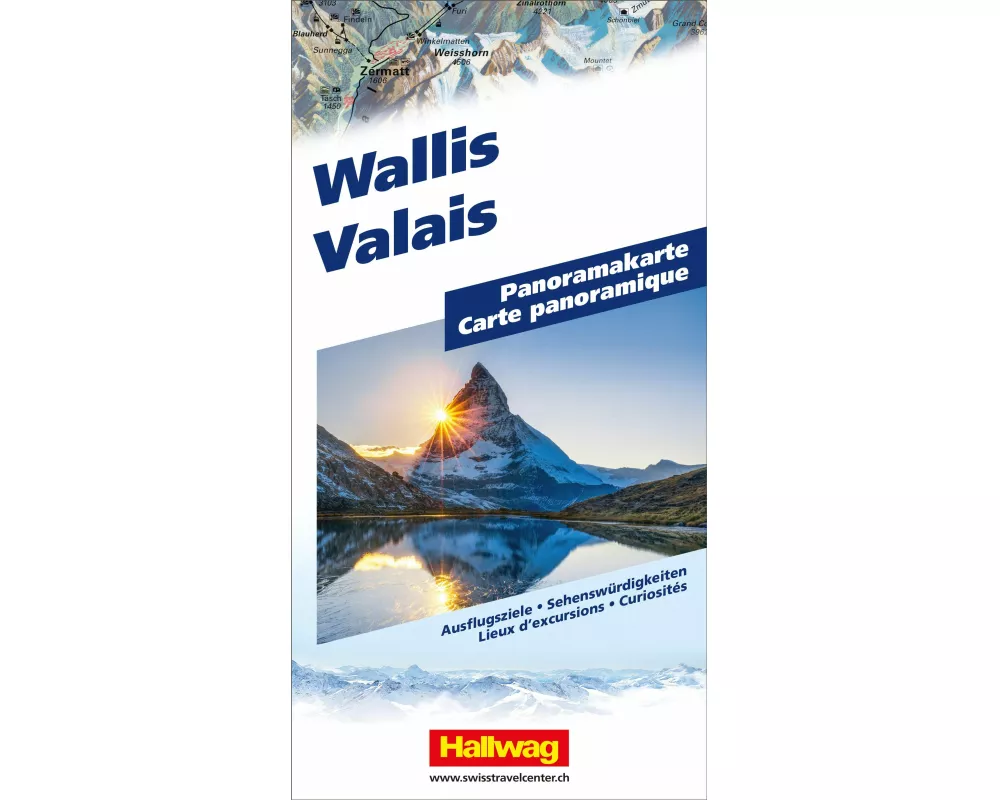 Hallwag Panoramakarte Wallis Panoramakarte