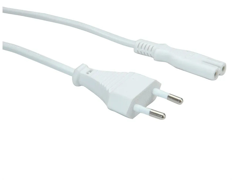 VALUE Netzkabel White 19.99.2095 Euro-Flach auf C7 Buchse 1.8m