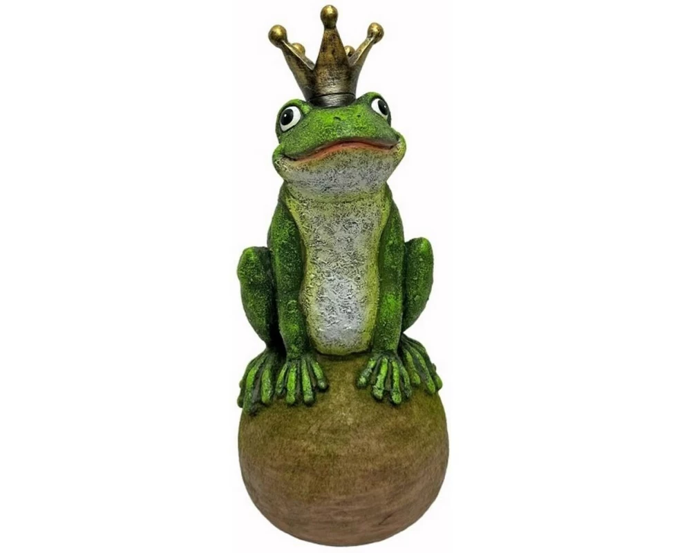 Dameco Dekofigur Froschkönig auf Kugel 15 x 15 x 36 cm