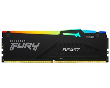 Kingston FURY Beast, 128GB, 5200MT/s, DDR5, CL40, DIMM, Kit of 4, RGB, XMP
