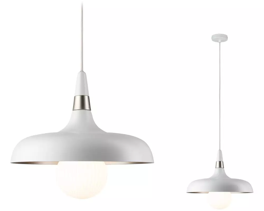 Paulmann Neordic Pendelleuchte Juna E27, Weiss matt