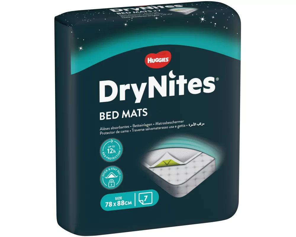 Huggies Matratzenschutz Dry Nites 88 x 78 cm, Weiss
