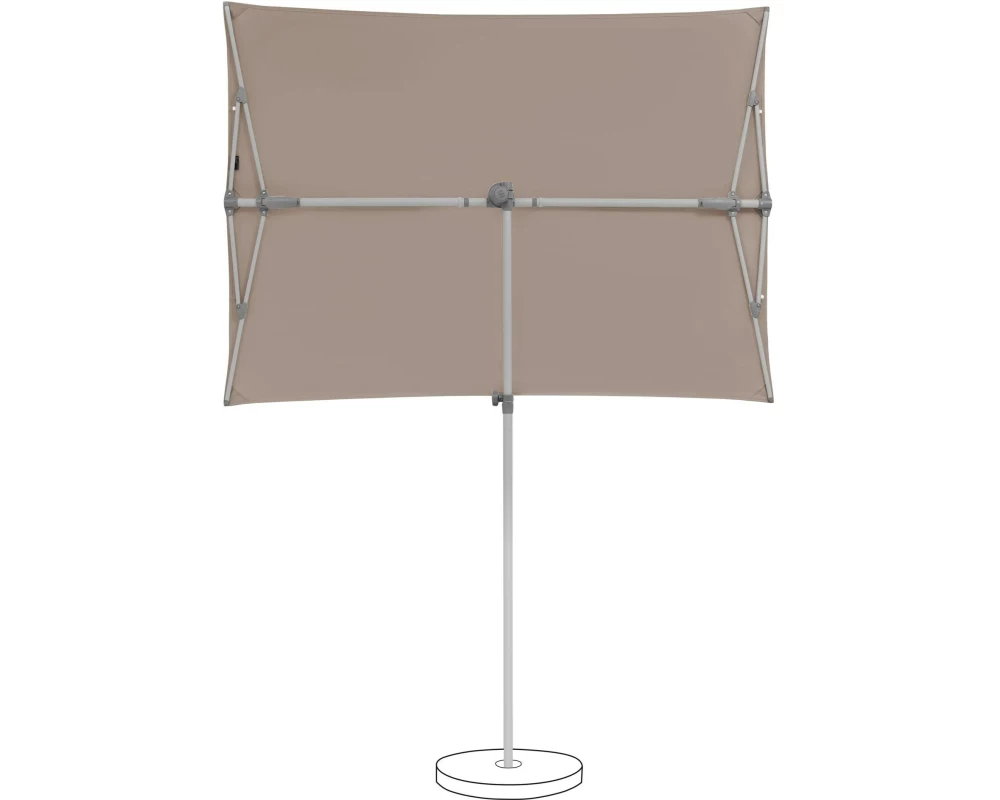 Suncomfort by Glatz Sonnenschirm Flex Roof 195 x 140 cm, Light Taupe