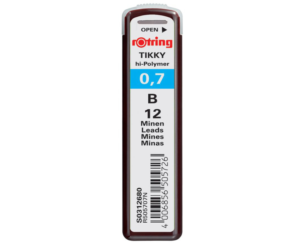ROTRING Feinminen 0.7mm S0312680 Dose 12 Stück