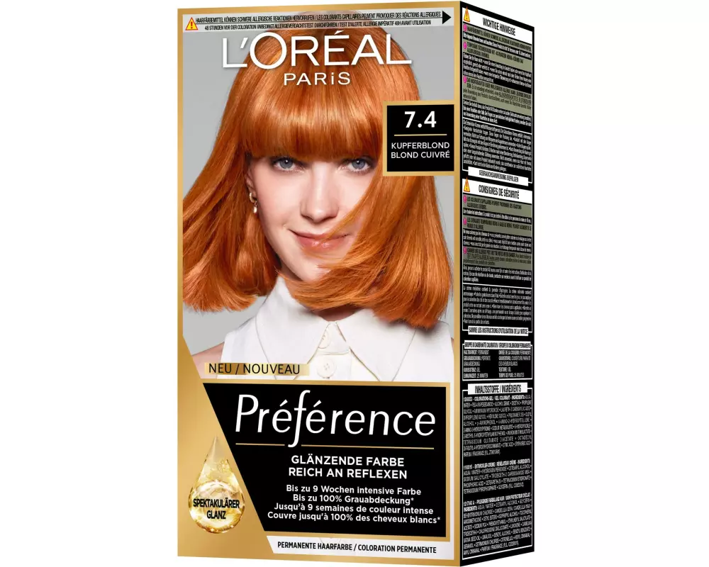 L'Oréal Paris Préférence 7.4 Kupferblond/Blond cuivré 1 Stück