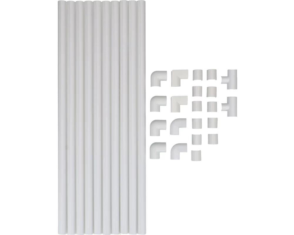 Max Hauri Kabelkanal 10 mm 10x 40 cm + 21 Zubehörteile – Weiss