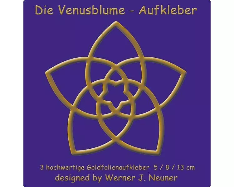 Die Venusblume - Goldfolienaufkleber 3er Set