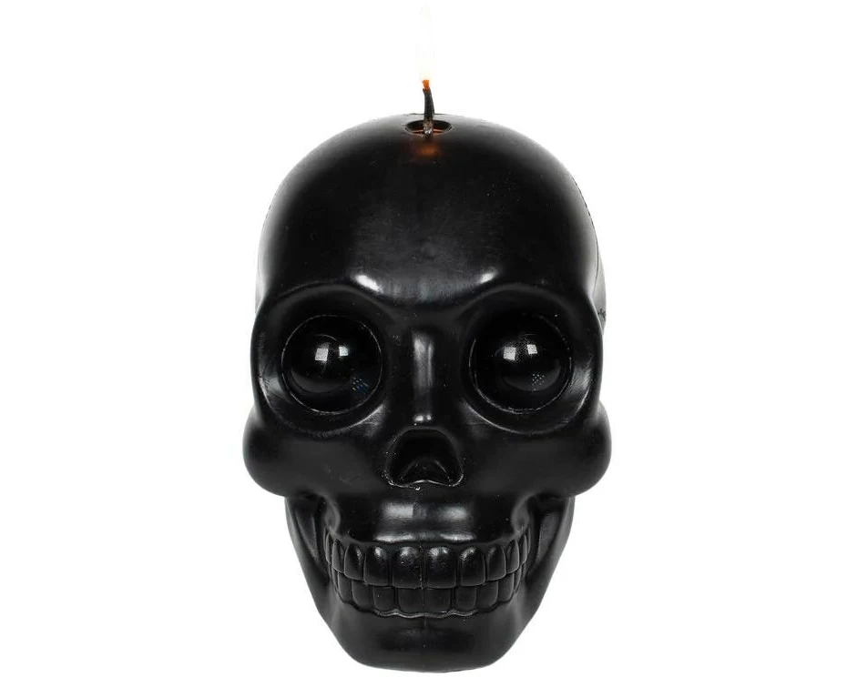 54Celsius Kerze Totenkopf 14 cm x 11.5 cm, Schwarz