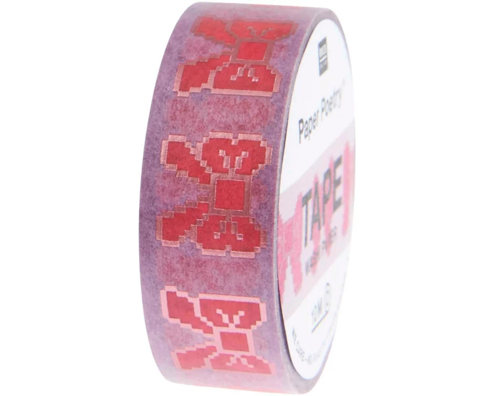 Rico Design Washi Tape Schleifen Flieder/Rosa