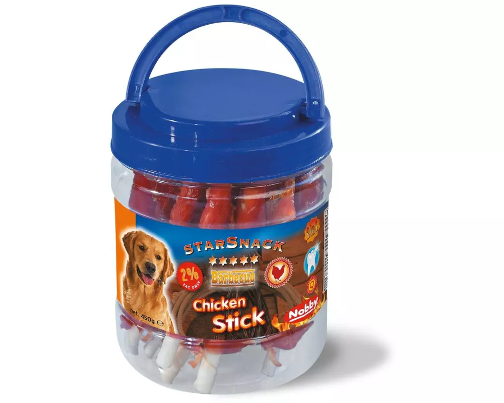 Nobby Kausnack StarSnack Barbecue Chicken Stick Dose, 450 g