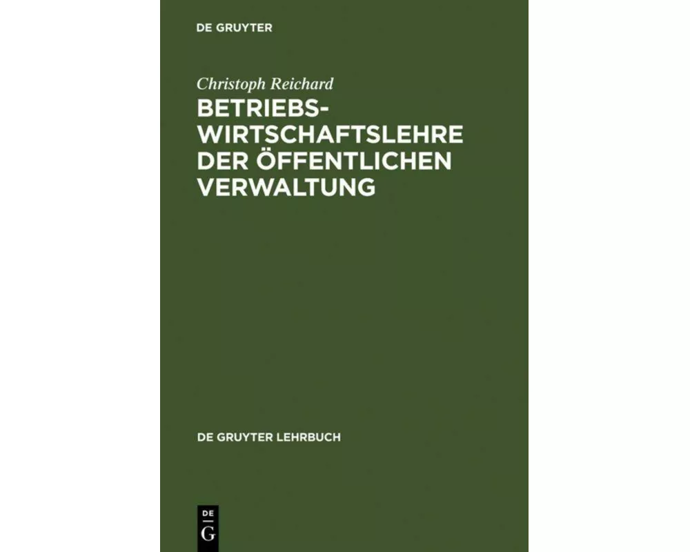 Betriebswirtschaftslehre der öffentlichen Verwaltung