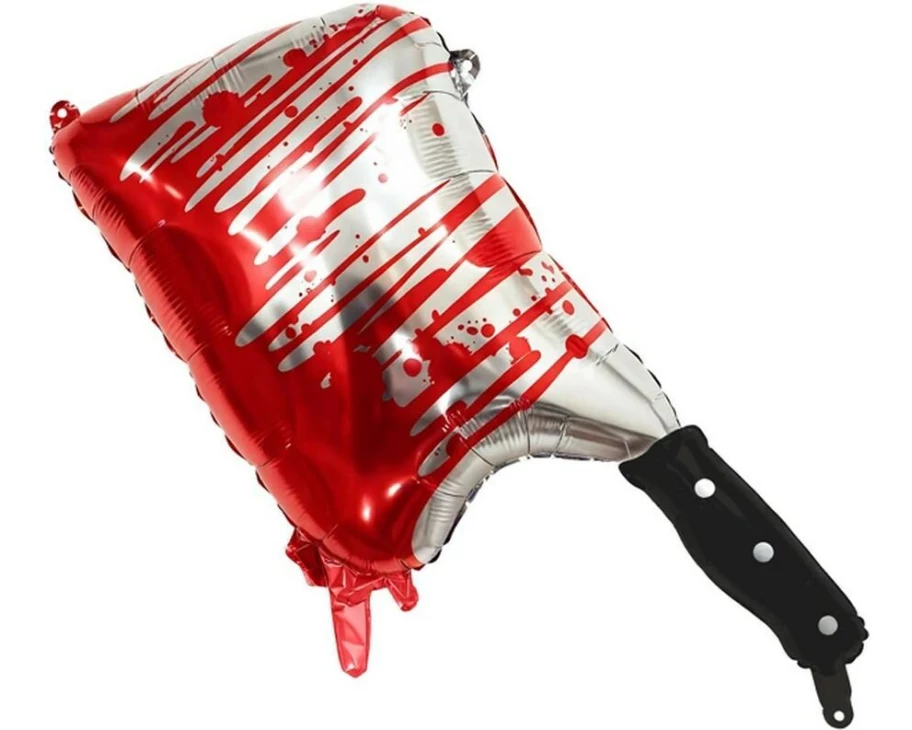 Partydeco Folienballon Hackmesser mit Blut 1 Stück