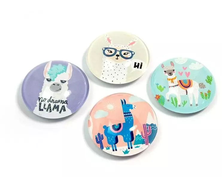 Trendform Haftmagnet Eye Lama 4er Set, Mehrfarbig
