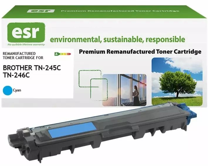 ESR Toner cartridge compatible with Brother TN-245C/TN-246C cyan remanufactured 2.200 pages