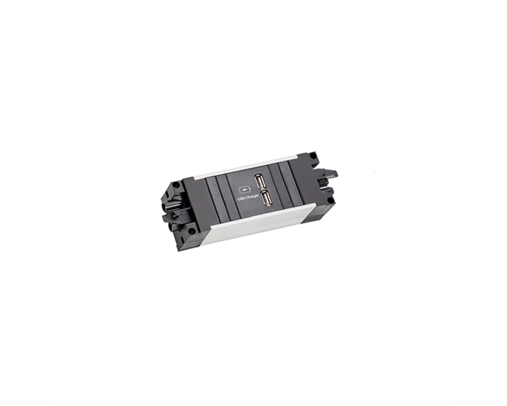 BACHMANN STEP ALU 1xUSB A/C 22W GST18
