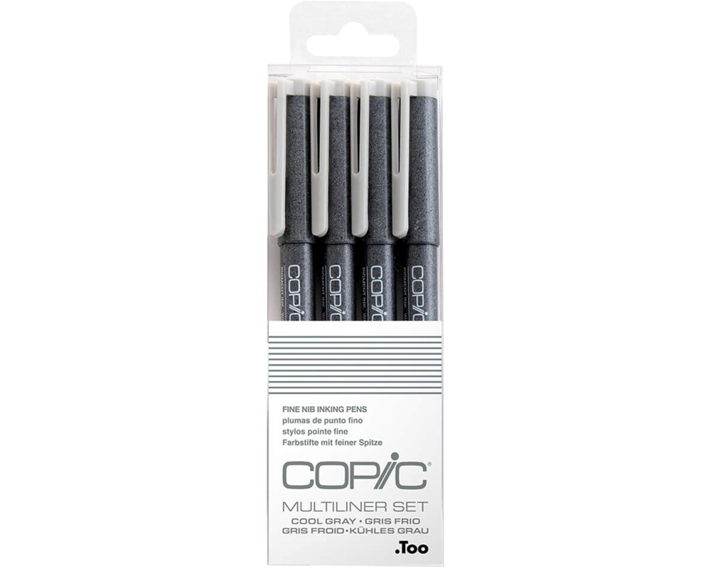 COPIC Multiliner 22075623 Cool Grey Set, 4 Stück ass.