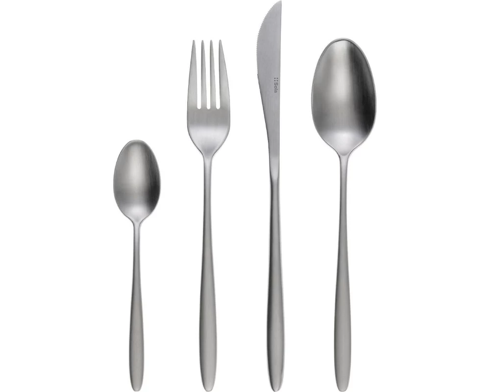 Sola Besteck-Set Aurora, Silber matt, 16-teilig